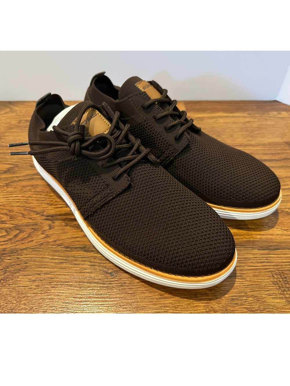 Bruno Marc KnitFlex Breeze Mesh Oxford Sneakers Brown Men’s Size 11 NWT